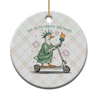 Funny Goose Statue Of Liberty Ceramic Ornament Off To Celebrate 250 Year