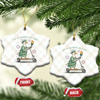 Funny Goose Statue Of Liberty Ceramic Ornament Off To Celebrate 250 Year