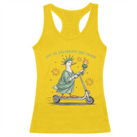 Funny Goose Statue Of Liberty Racerback Tank Top Off To Celebrate 250 Year