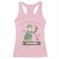 Funny Goose Statue Of Liberty Racerback Tank Top Off To Celebrate 250 Year