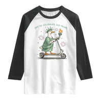 Funny Goose Statue Of Liberty Raglan Shirt Off To Celebrate 250 Year