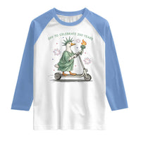 Funny Goose Statue Of Liberty Raglan Shirt Off To Celebrate 250 Year