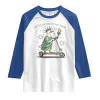 Funny Goose Statue Of Liberty Raglan Shirt Off To Celebrate 250 Year