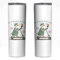 Funny Goose Statue Of Liberty Skinny Tumbler Off To Celebrate 250 Year