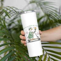 Funny Goose Statue Of Liberty Skinny Tumbler Off To Celebrate 250 Year