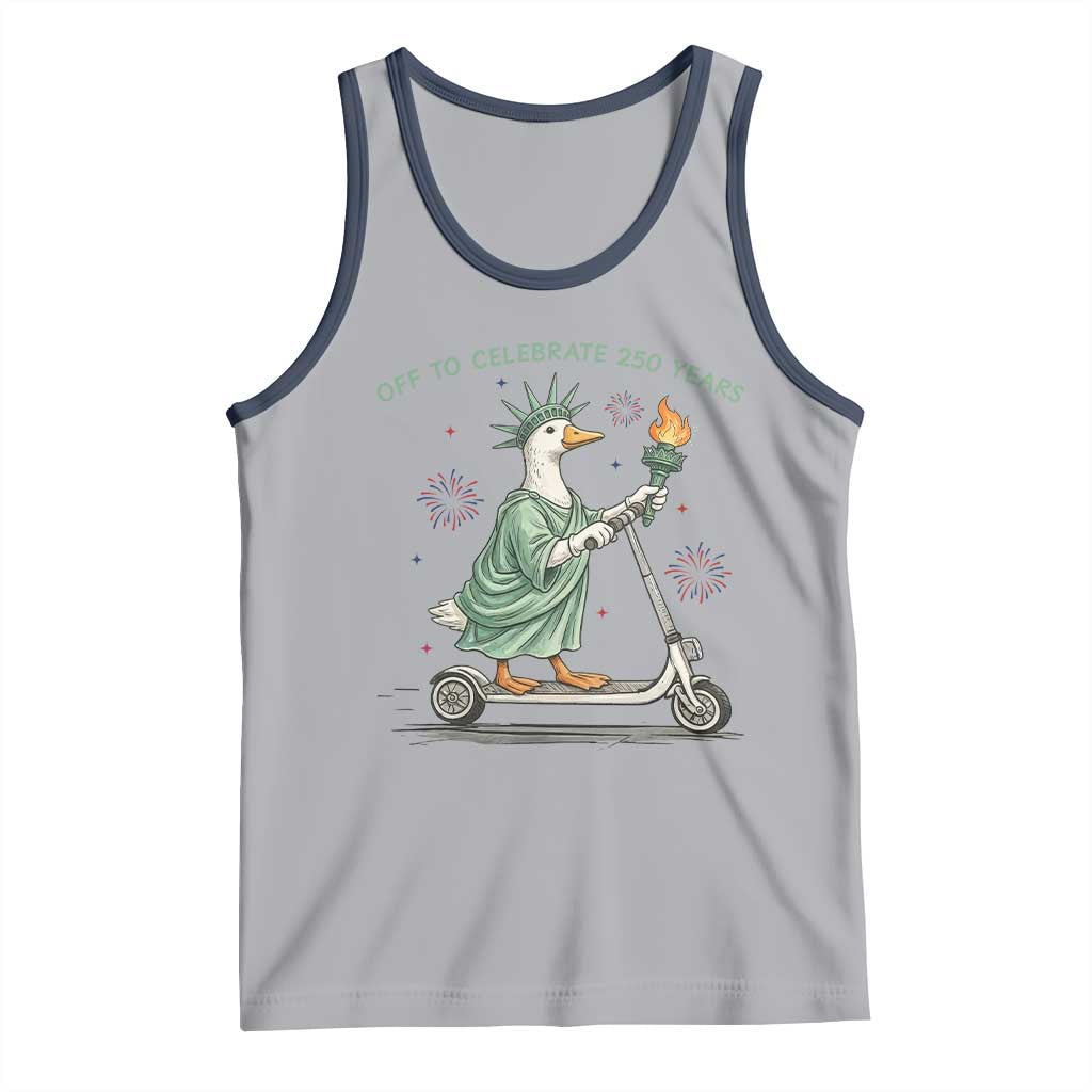 Funny Goose Statue Of Liberty Tank Top Off To Celebrate 250 Year