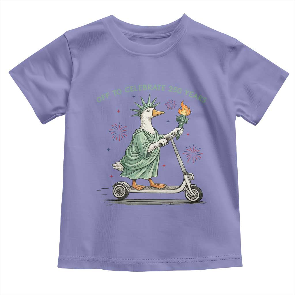Funny Goose Statue Of Liberty Toddler T Shirt Off To Celebrate 250 Year