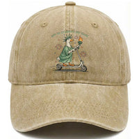 Funny Goose Statue Of Liberty Washed Cotton Baseball Cap Off To Celebrate 250 Year