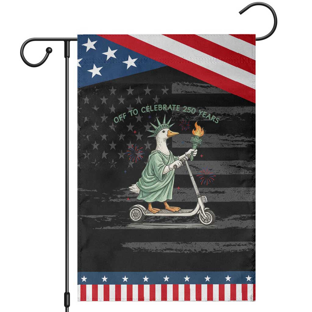 Funny Goose Statue Of Liberty Garden Flag Off To Celebrate 250 Year