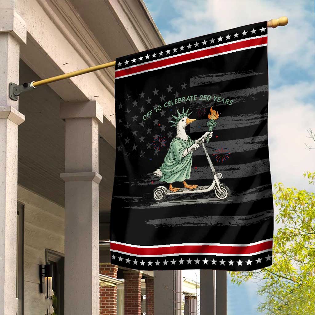 Funny Goose Statue Of Liberty Garden Flag Off To Celebrate 250 Year