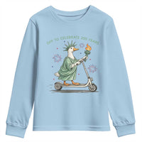Funny Goose Statue Of Liberty Youth Sweatshirt Off To Celebrate 250 Year
