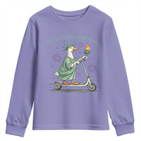 Funny Goose Statue Of Liberty Youth Sweatshirt Off To Celebrate 250 Year
