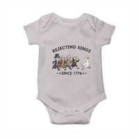 Rejecting Kings Since 1776 Baby Onesie Funny Founding Fathers Chasing Royal Goose