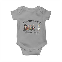 Rejecting Kings Since 1776 Baby Onesie Funny Founding Fathers Chasing Royal Goose