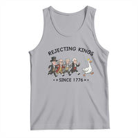 Rejecting Kings Since 1776 Tank Top Funny Founding Fathers Chasing Royal Goose