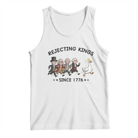 Rejecting Kings Since 1776 Tank Top Funny Founding Fathers Chasing Royal Goose