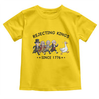 Rejecting Kings Since 1776 Toddler T Shirt Funny Founding Fathers Chasing Royal Goose