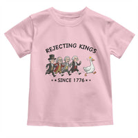 Rejecting Kings Since 1776 Toddler T Shirt Funny Founding Fathers Chasing Royal Goose