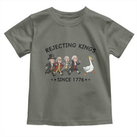 Rejecting Kings Since 1776 Toddler T Shirt Funny Founding Fathers Chasing Royal Goose