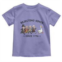 Rejecting Kings Since 1776 Toddler T Shirt Funny Founding Fathers Chasing Royal Goose