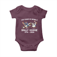 Funny Patriotic Goose Baby Onesie 250 Years Of Being A Silly Goose