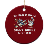 Funny Patriotic Goose Ceramic Ornament 250 Years Of Being A Silly Goose