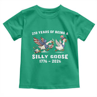 Funny Patriotic Goose Toddler T Shirt 250 Years Of Being A Silly Goose