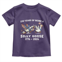 Funny Patriotic Goose Toddler T Shirt 250 Years Of Being A Silly Goose