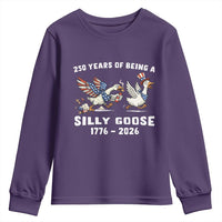 Funny Patriotic Goose Youth Sweatshirt 250 Years Of Being A Silly Goose