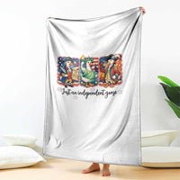 Just An Independent Goose Throw Blanket Funny Patriotic Goose