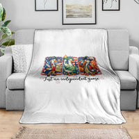 Just An Independent Goose Throw Blanket Funny Patriotic Goose