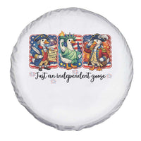Just An Independent Goose Spare Tire Cover Funny Patriotic Goose