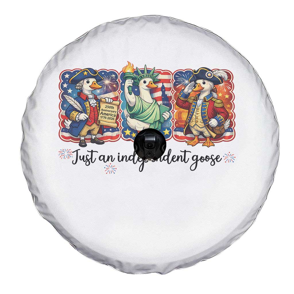 Just An Independent Goose Spare Tire Cover Funny Patriotic Goose