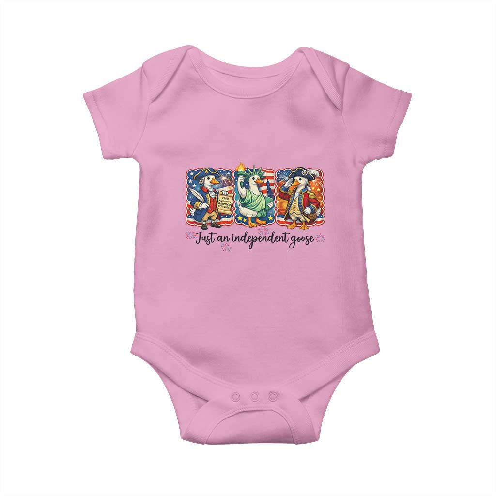 Just An Independent Goose Baby Onesie Funny Patriotic Goose