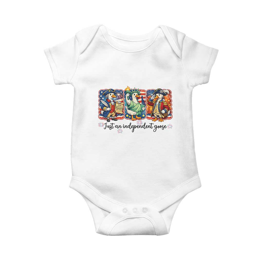 Just An Independent Goose Baby Onesie Funny Patriotic Goose