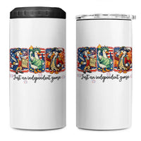 Just An Independent Goose 4 in 1 Can Cooler Tumbler Funny Patriotic Goose