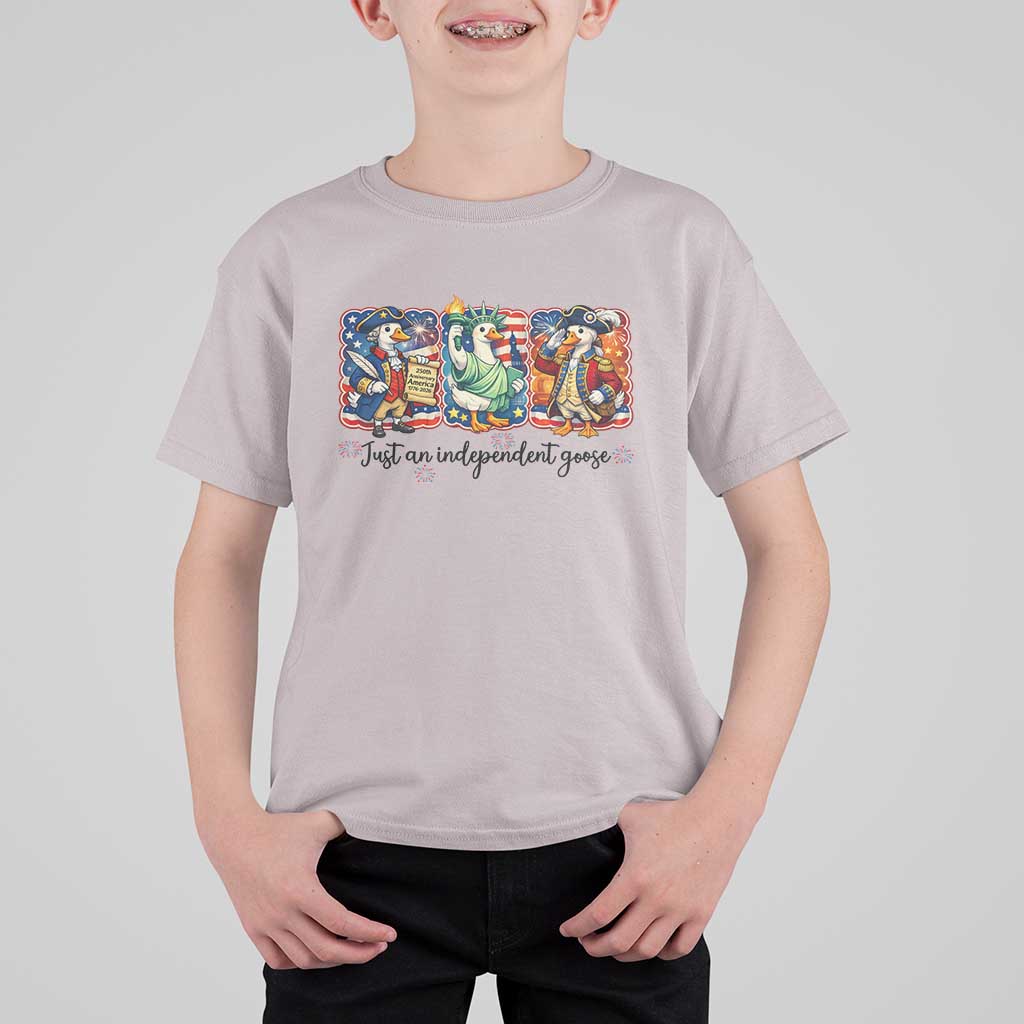 Just An Independent Goose T Shirt For Kid Funny Patriotic Goose