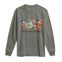 Just An Independent Goose Long Sleeve Shirt Funny Patriotic Goose