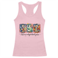 Just An Independent Goose Racerback Tank Top Funny Patriotic Goose
