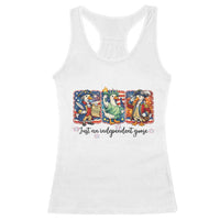 Just An Independent Goose Racerback Tank Top Funny Patriotic Goose
