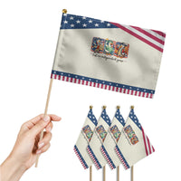 Just An Independent Goose Patriotic Handheld Flag Funny Patriotic Goose