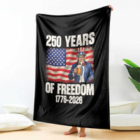 250 Years Of Freedom Throw Blanket Patriotic Uncle Sam