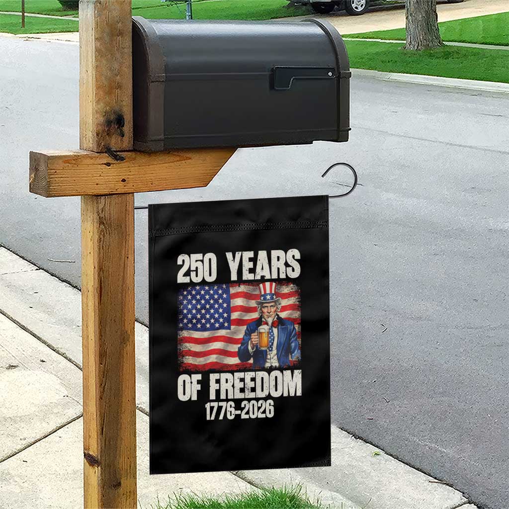 250 Years Of Freedom Garden Flag Patriotic Uncle Sam