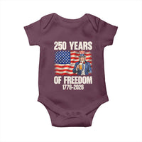 250 Years Of Freedom Baby Onesie Patriotic Uncle Sam