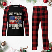 250 Years Of Freedom Plaid Pajama Set Patriotic Uncle Sam
