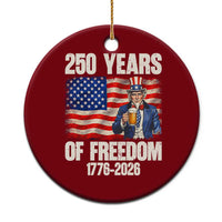 250 Years Of Freedom Ceramic Ornament Patriotic Uncle Sam