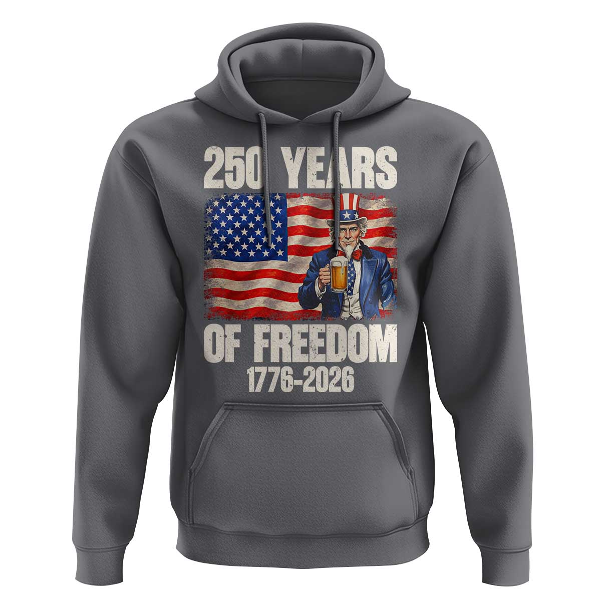 250 Years Of Freedom Hoodie Patriotic Uncle Sam