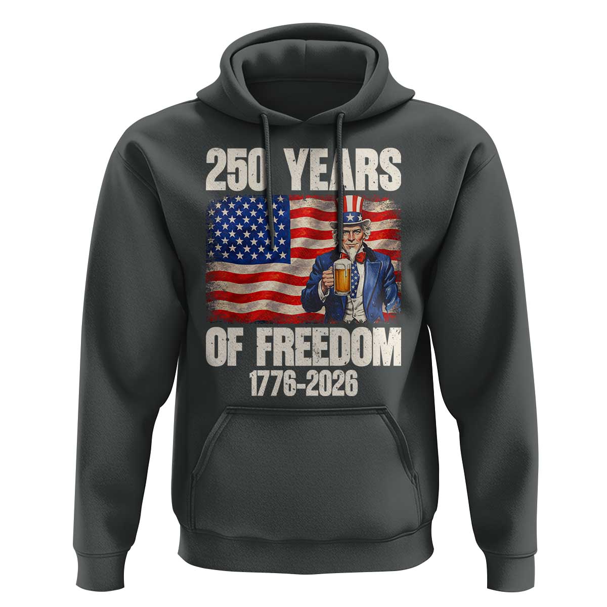 250 Years Of Freedom Hoodie Patriotic Uncle Sam