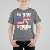 250 Years Of Freedom T Shirt For Kid Patriotic Uncle Sam