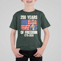 250 Years Of Freedom T Shirt For Kid Patriotic Uncle Sam